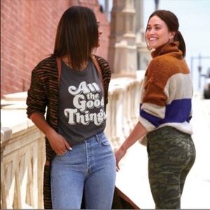 Chaser by Anthropologie All The Good Things Baseball T-shirt 
Medium